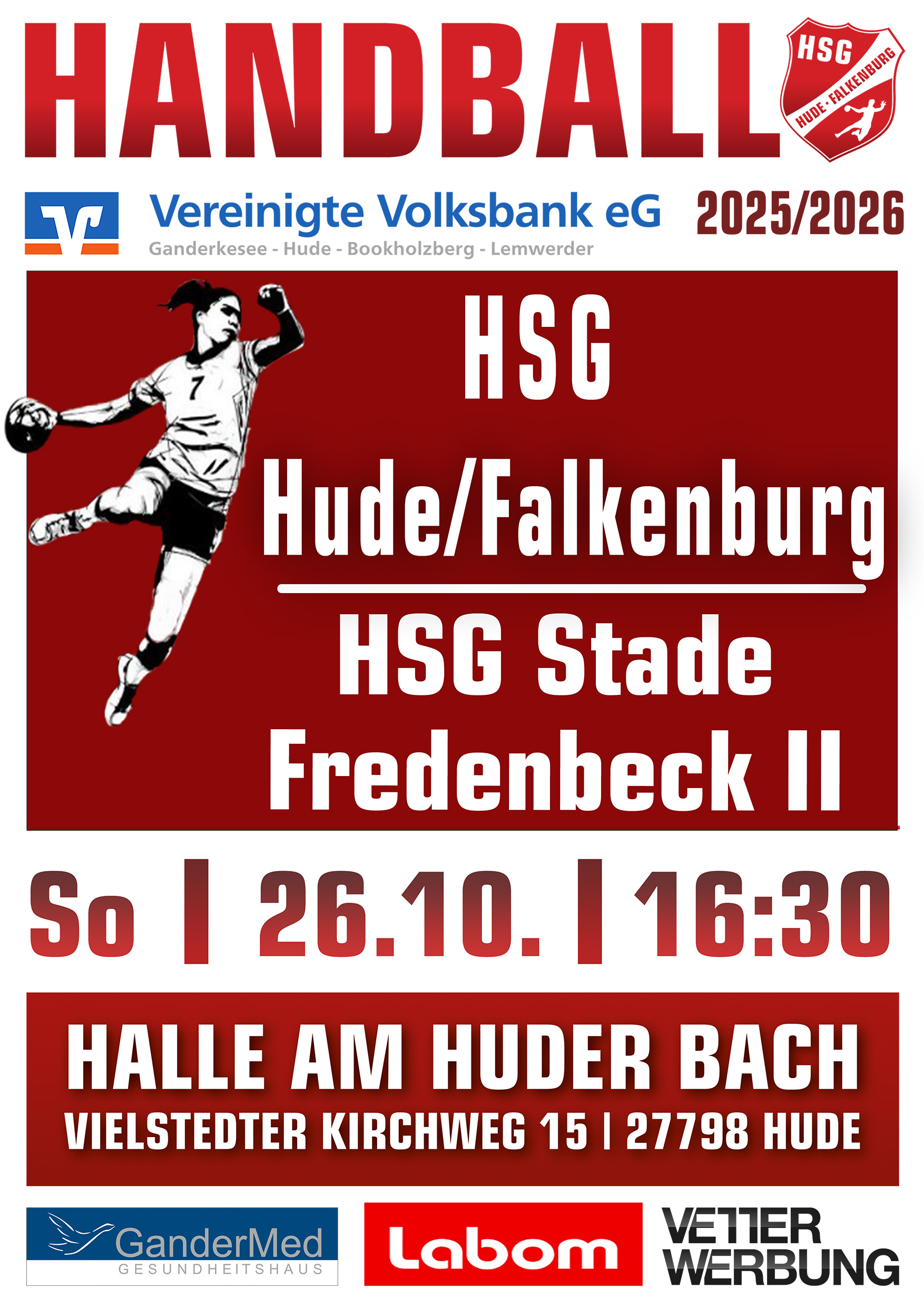 Spielplakat Allgemein A4 Hude Stade II